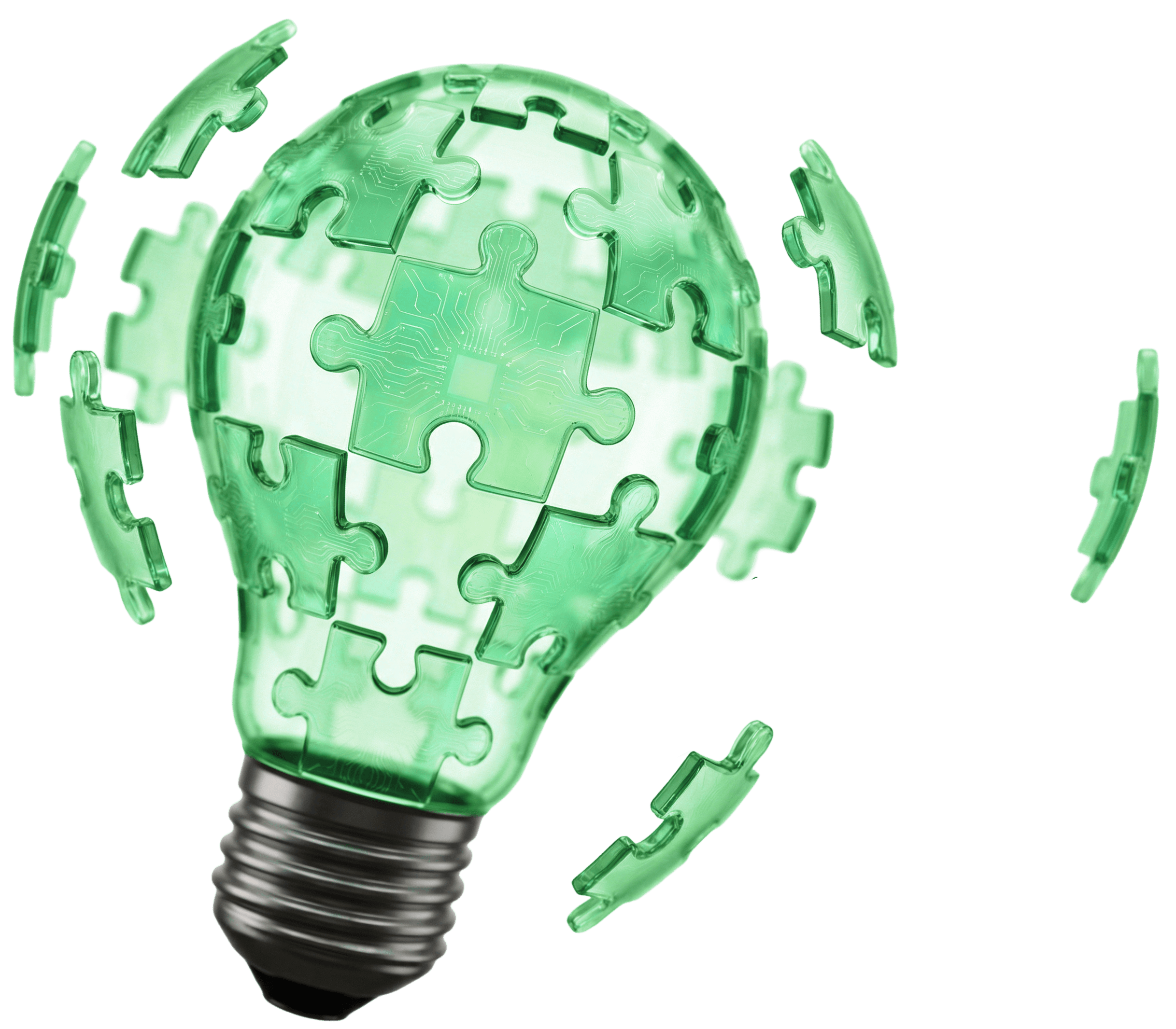 Green automation blocks illustration